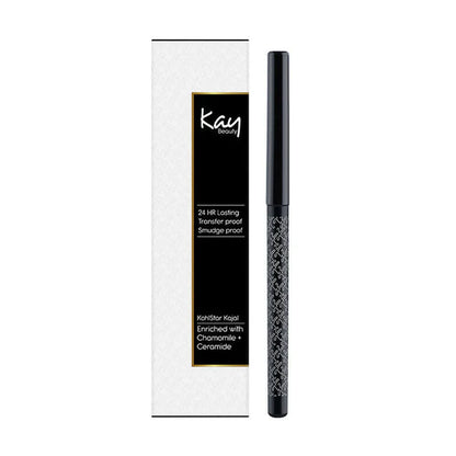 Kay Beauty Waterproof 24 Hour Kajal - Spade Black - 0.35 gm