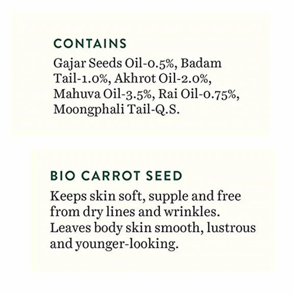 Biotique Advanced Ayurveda Bio Carrot Seed Anti-Aging After-Bath Body Oil - 120 ml