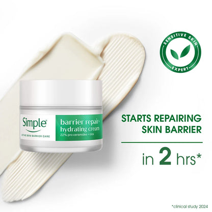 Simple Repair+ Active Barrier Repair Hydrating Cream, 40g