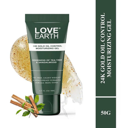 Love Earth 24K Gold Oil Control Moisturizing Gel - 50 gm