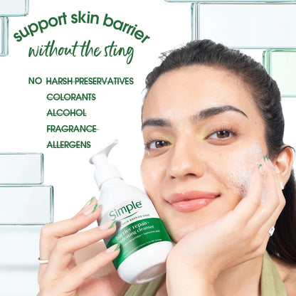 Simple Repair+ Active Barrier Repair Hydrating Cleanser, 150ml
