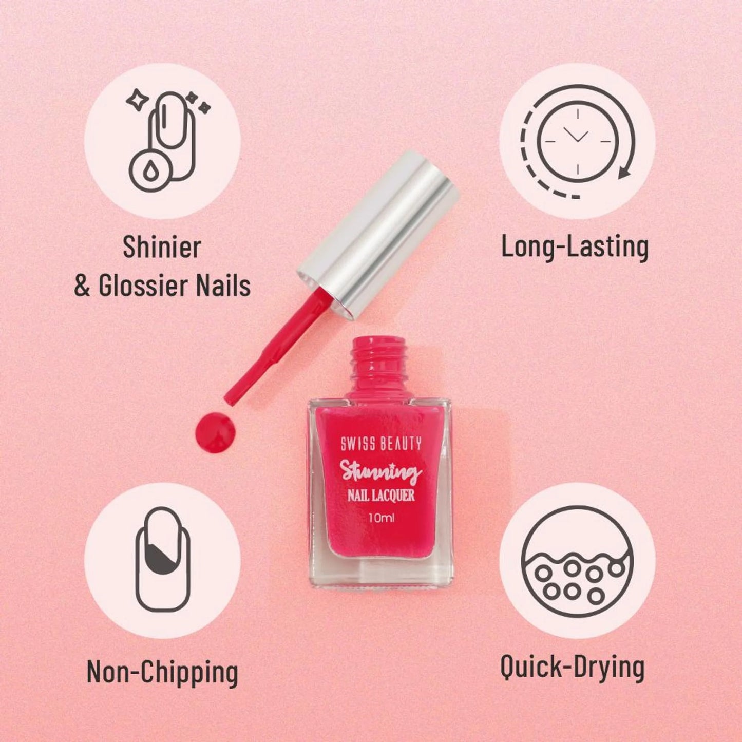 Swiss Beauty Stunning Nail Lacquer - Shade 17 - 10 ml