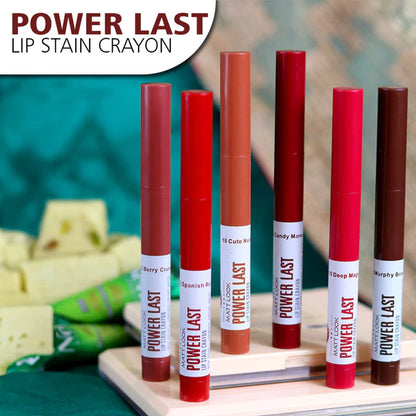 Matt Look Power Last Lip Stain Crayon Lipstick - Touch Wood - 1.3 gm