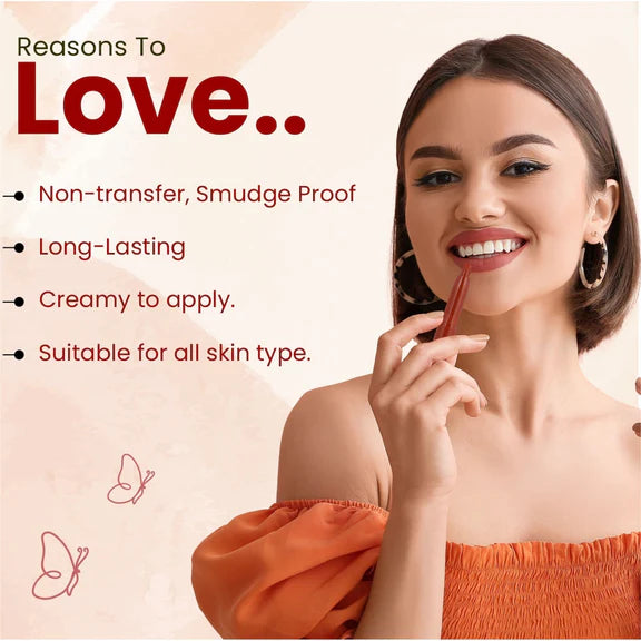 Matt Look Power Last Lip Stain Crayon Lipstick - Touch Wood - 1.3 gm