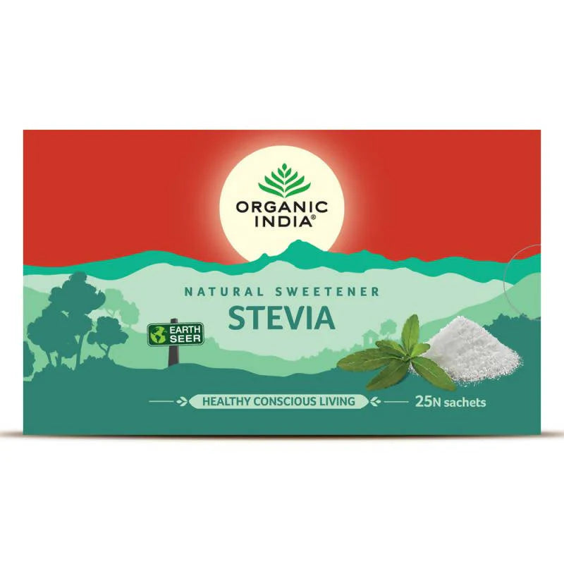 Organic India Natural Sweetener Stevia Sachets -25 Sachets