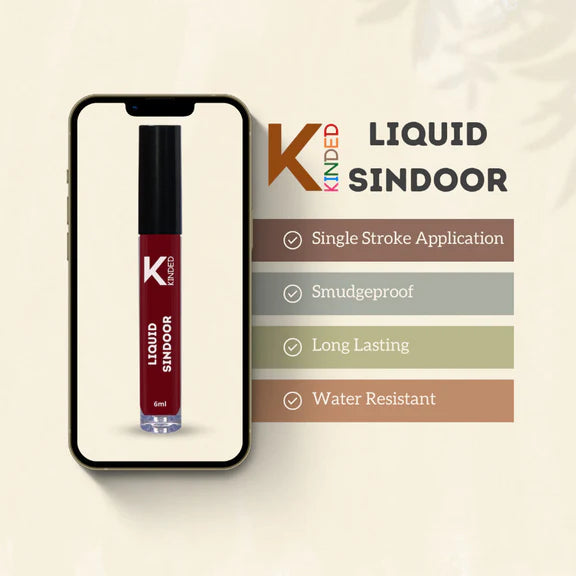 KINDED Liquid Sindoor - 01 Maroon - 30 ml