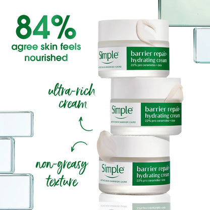 Simple Repair+ Active Barrier Repair Hydrating Cream, 40g