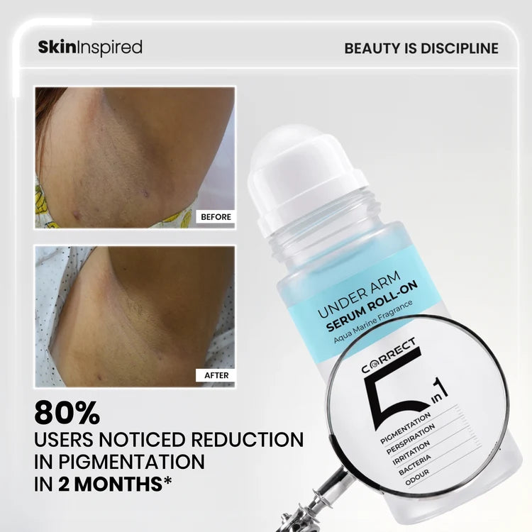 Under Arm Serum Roll-On (50ml) | Reduces Pigmentation, Sweat & Irritation