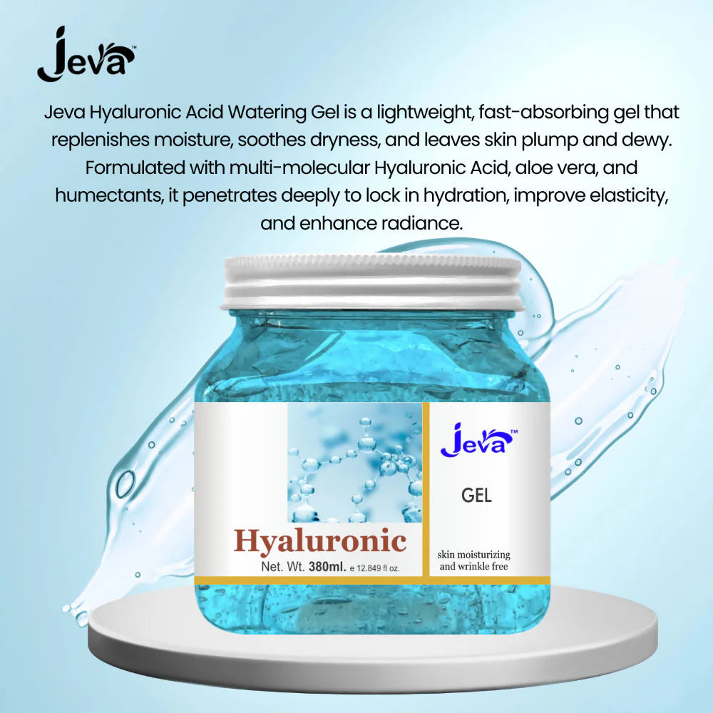 Jeva Hyaluronic Acid Face Moisturizer Hydrating Water Gel - 380 ml