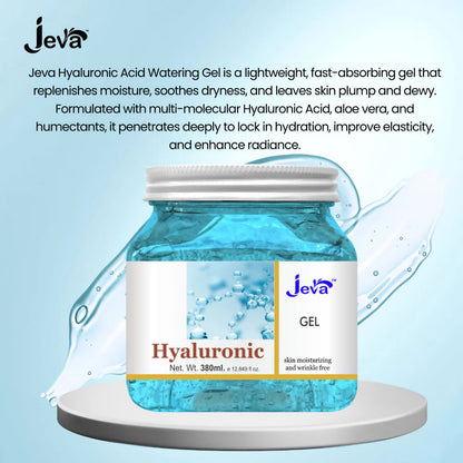 Jeva Hyaluronic Acid Face Moisturizer Hydrating Water Gel - 380 ml