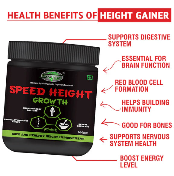 Sabates Speed Height Growth Powder - 100 gm