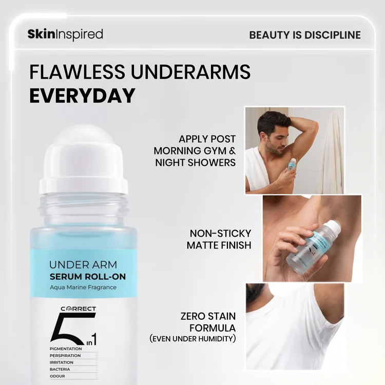 Under Arm Serum Roll-On (50ml) | Reduces Pigmentation, Sweat & Irritation
