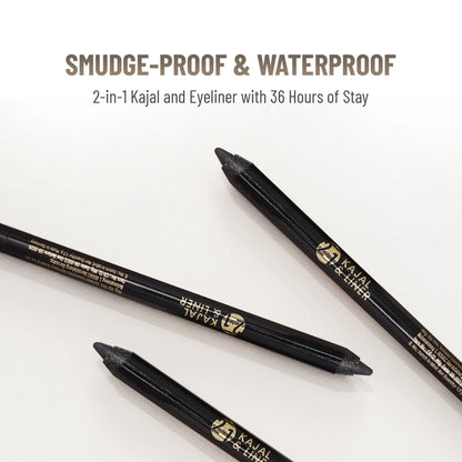 Swiss Beauty Bold & Black Kajal with Sharpener - 1.2 gm