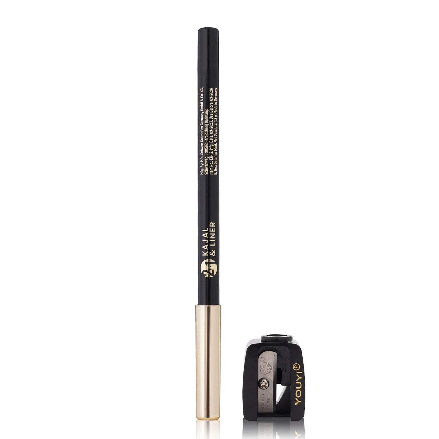Swiss Beauty Bold & Black Kajal with Sharpener - 1.2 gm