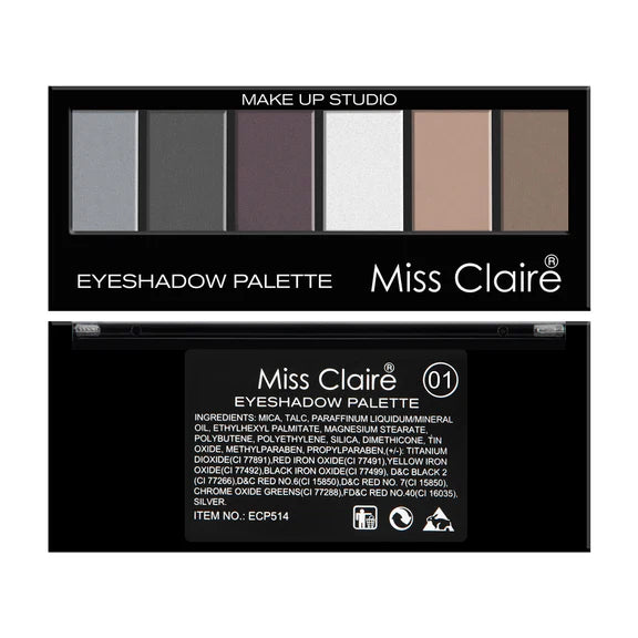 Miss Claire Makeup Studio Smokey Eyeshadow Palette - 1 - 6 gm