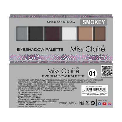 Miss Claire Makeup Studio Smokey Eyeshadow Palette - 1 - 6 gm