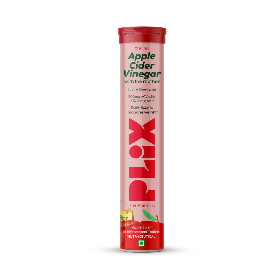 PLIX The Plant Fix Apple Cider Vinegar Effervescent Tablets with Mother - Apple -15 tabs