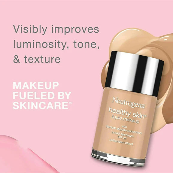Neutrogena Healthy Skin Liquid Makeup Foundation, Broad Spectrum SPF 20 Feverfew,Classic Ivory - 30 ml