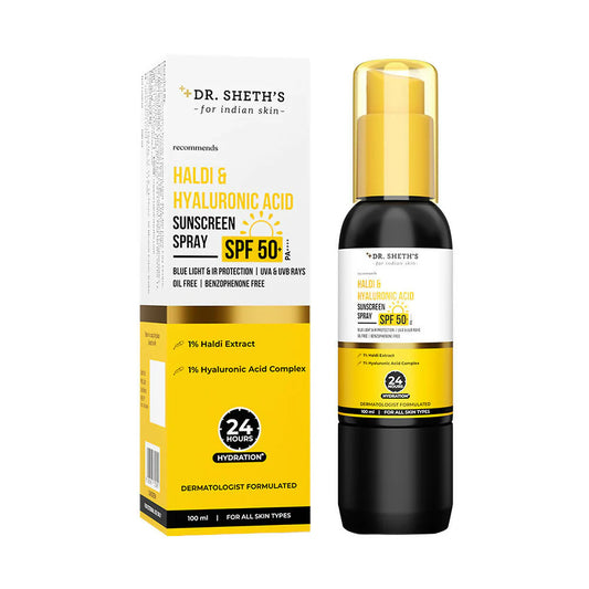 Dr. Sheth's Haldi & Hyaluronic Acid Sunscreen Spray SPF 50+ PA++++