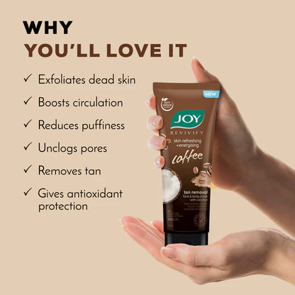 Joy Anti Pollution Exfoliating Coffee Face & Body Scrub - 200 gm