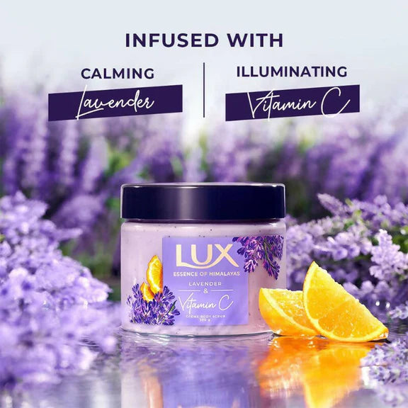 Lux Essence Of Himalayas Lavender & Vitamin C Creme Body Scrub - 300 gm
