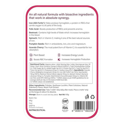 Wellbeing Nutrition Melts Restful Sleep & Melts Vital Iron Oral Strips Combo