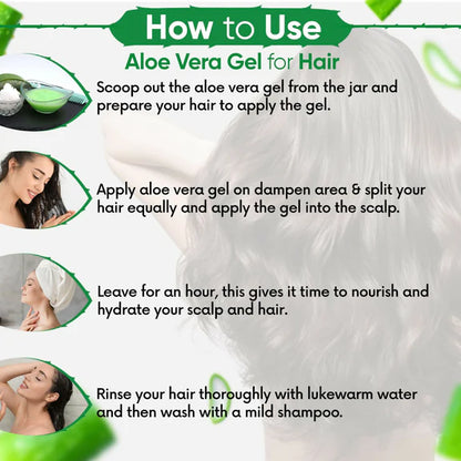 Kazima Pure Aloe Vera Gel For Hair, Acne, Scars, Dark Circles & Sunburn - 500 gm