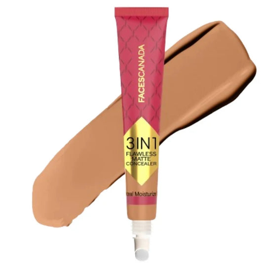 Faces Canada 3 in 1 Flawless Matte Concealer & Colour Correctors - Caramel - 15 gm