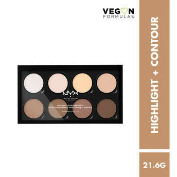 NYX Professional Makeup Highlight & Contour Pro Palette Matte Finish (HCPP01) - 21.6 gm