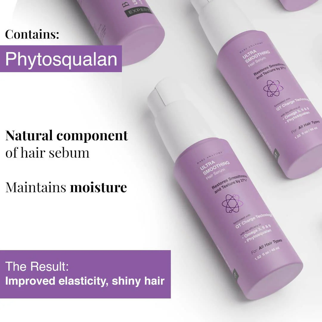 Bare Anatomy Ultra Smoothing Hair Serum, Restores Smoothness