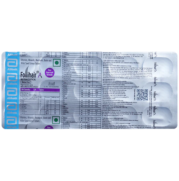 Follihair A Tablets Gluten Free - 15 tabs