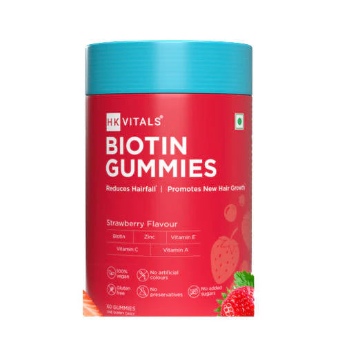 HK Vitals Biotin Gummies - 60 Gummies - Strawberry