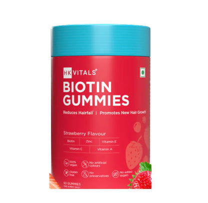 HK Vitals Biotin Gummies - 60 Gummies - Strawberry