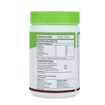 OZiva Plant Based Natural Vitamin E (With Argan oil + Aloe vera) -30 Veg capsOZiva Plant Based Natural Vitamin E (With Argan oil + Aloe vera) -30 Veg caps
