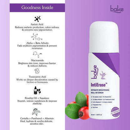 Bake IntiErase™ Intimate Brightening Roll On Serum - 50 ml