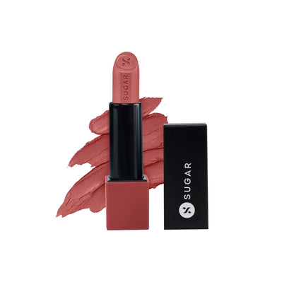 SUGAR Glide Peptide Serum Lipstick with Vitamin E - 02 Positano Peach - 4.2 gm