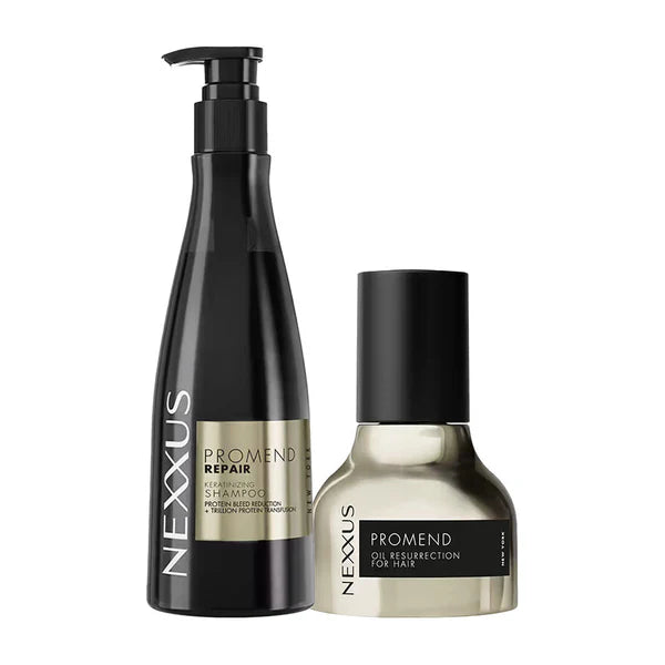 Nexxus Promend Repair Keratinizing Shampoo + Repair Oil Serum Combo - combo