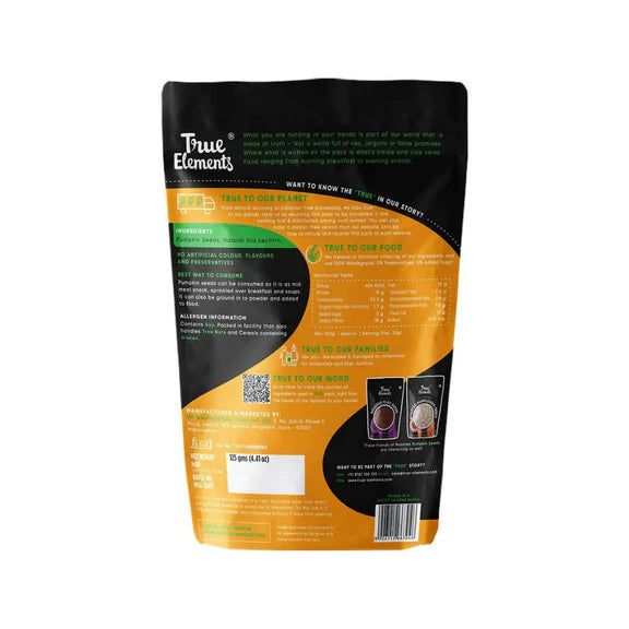 True Elements Roasted Pumpkin Seeds - 125 gm