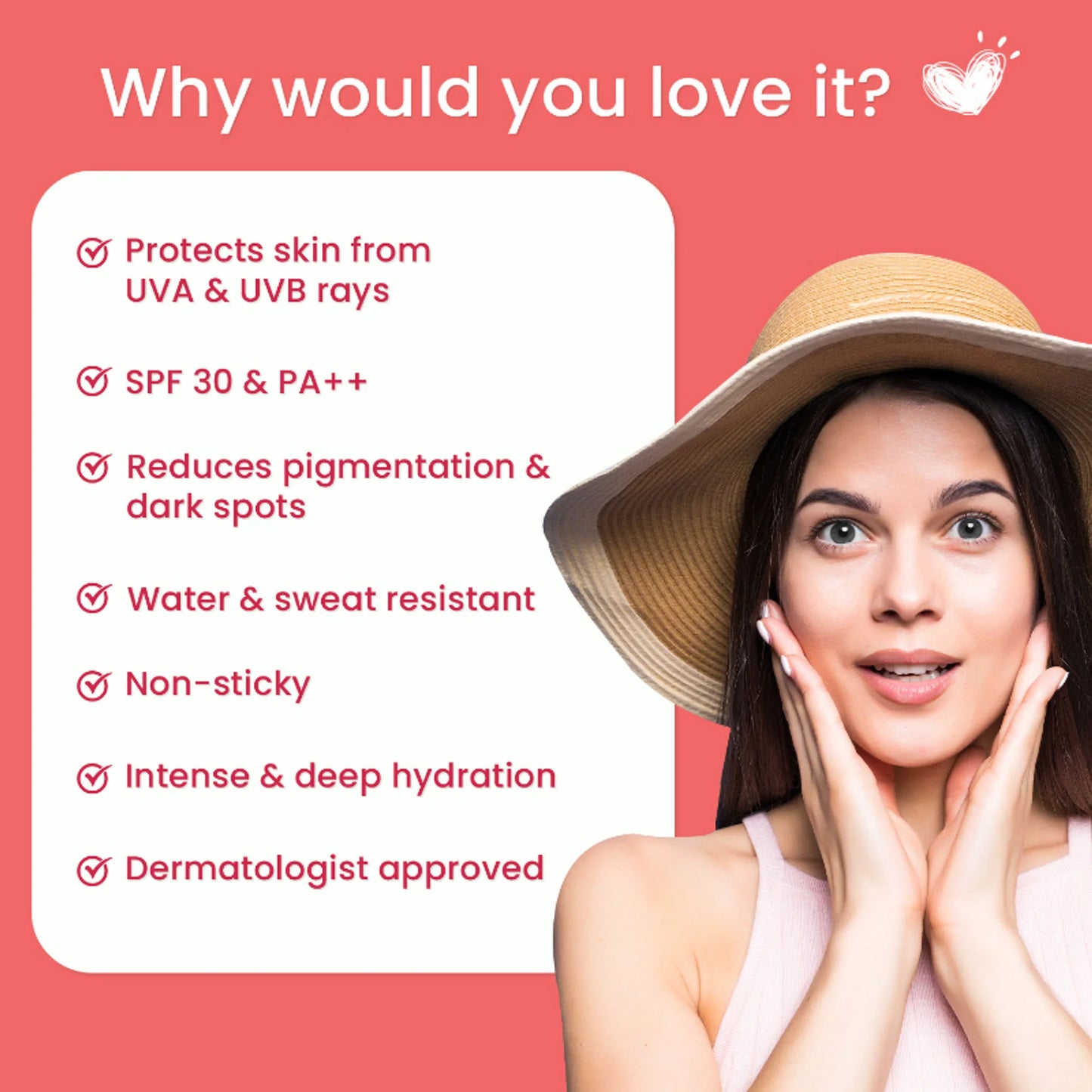 The Skin Story Beetroot Glowing Skin Face Sunscreen SPF 30 PA++ For Sun Tan Dark Spots Pigmentation - 40 gm