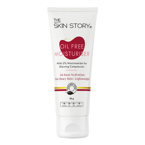 The Skin Story Oil Free Face Moisturizer For Oily Acne Prone Skin Hydrates Adds Glow - Niacinamide - 50 gm