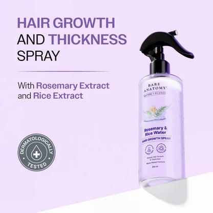 Bare Anatomy Rosemary & Rice Water Hair Growth Spray - 200 ml
