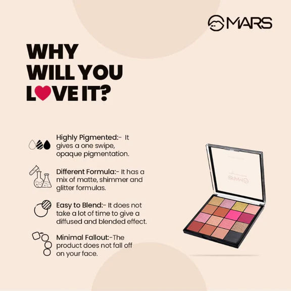 MARS Cosmetics Mesmereyes Eyeshadow Palette - 2 - 20.8 gm