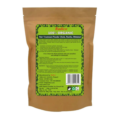 Radico Organic Amla Reetha Shikakai Mix Hair Treatment Powder