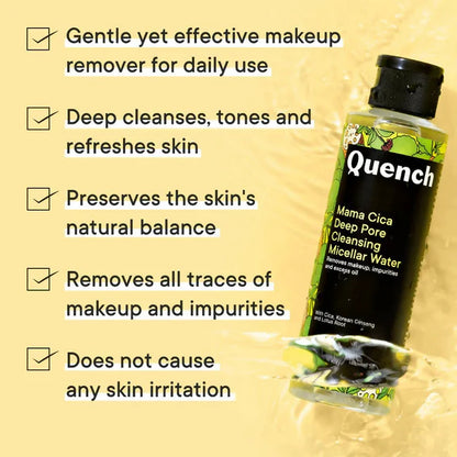 Quench Botanics Mama Cica Deep Pore Cleansing Micellar Water - Korean Skincare - 145 ml