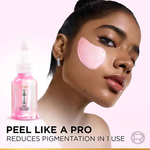 L'Oreal Paris Glycolic-Bright Anti Dark Spot Exfoliant Peel 15% Aha + Bha + Pha + Niacinamide - 25 ml