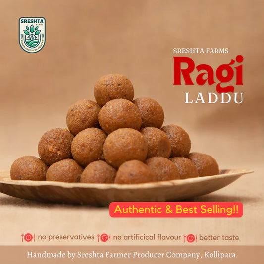 Sreshta Farms Organic Ragi (Finger Millet) Laddu - 250 gm