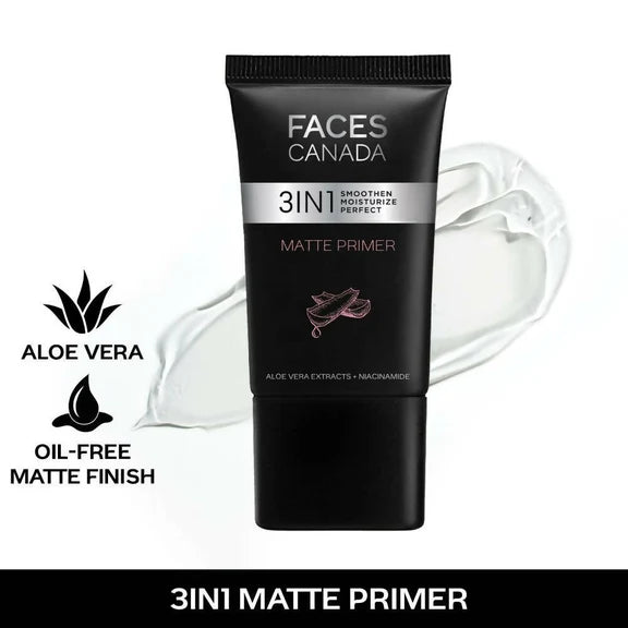 Faces Canada 3in1 Matte Primer - Oil-Free & Matte Finish - 30 gm