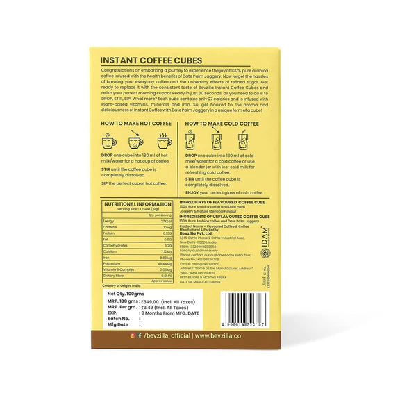 Bevzilla Assorted Flavours Coffee Cubes - 10 sachets