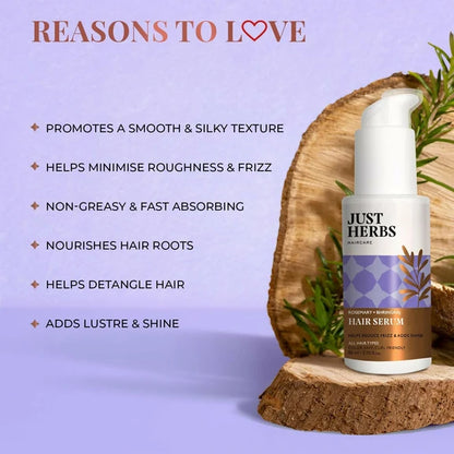 Just Herbs Rosemary Bhringraj Hair Serum - 80 ml
