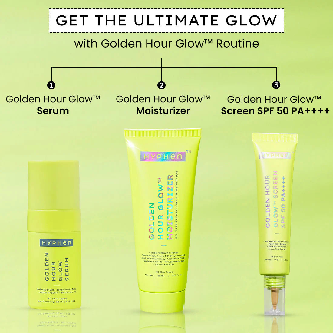 Hyphen Golden Hour Glow Sunscreen SPF 50 PA++++ - 40 gm